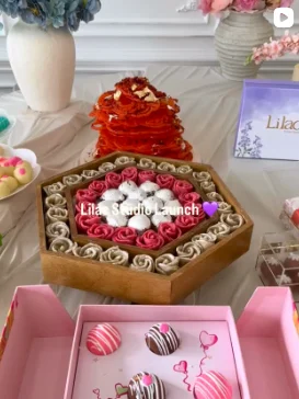 Lilac Mithai Studio Instagram post: Mithai platter at the Lilac Studio launch event